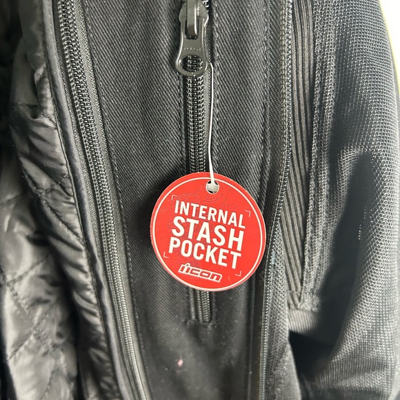 ICON Motorcycle Jacket Holigan Stealth Black Size 2XL Like New - Picture 10 of 14